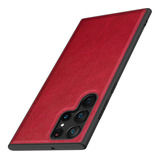 Funda De Cuero Para Samsung Galaxy S22 Ultra  Rojo