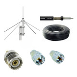 Kits Antena 10m Cabo  Vhf 1/4 O Pt Adaptdor Baofeng Ap0162