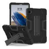 Funda Para Galaxy Tab A9 8.7 X110 Uso Rudo Con Base Negro