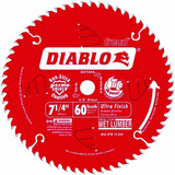 D0760a Diablo 7-1/4  60t Acabado Ultra Diablo Trabajo Hoja