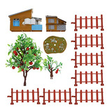 Set De 13 Cercas En Miniatura Para Decorar Jardines Y Casas 