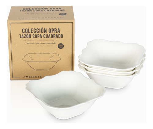 Tazon Sopa Cuadrado Opra Setx4 Ambiente Gourmet