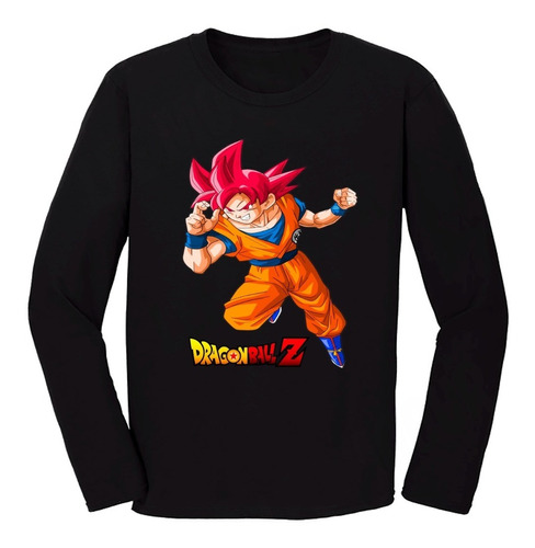 Remera Dragón Ball Z Mangas Largas Algodón