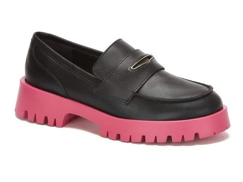 Zapato Flat Andrea Plataforma Negro Mujer 3194027