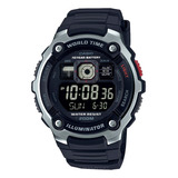 Reloj Casio Ae-2000w-1b Alarma Hora Mundial Crono Original!