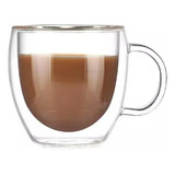 Taza Cafe Espresso Doble Pared 80ml Frio Caliente - Cukin Color Transparente Doble Vidrio 80