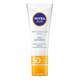 Protector Solar Facial Para Piel Sensible 50 Ml Nivea Sun ;o