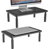 2 Bases Soporte Para Monitor Portátil Pc Ajustable Ergonómic