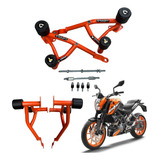 Slider Defensa Proteccion Crash Bar Moto Duke 200 Naranja