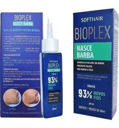 Softhair Bioplex Nasce Barba Preenche Falha Nasce Pelotônico