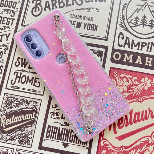 Funda Tpu Brillito Con Cadena Para Motorola Moto G51