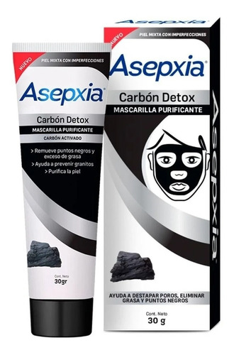 Asepxia Mascarilla Purificante Carbon Detox X 30 Gr