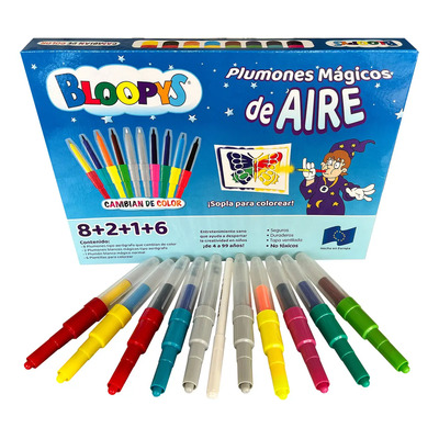 Plumones Mágicos Bloopys Aire Cambian Color Al Soplar | Meses sin interés