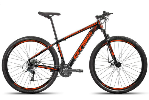 Bicicleta Aro 29 Gts Pro M5 Intense 24 Marchas Freio A Disco Cor Preto/vermelho Tamanho Do Quadro 21