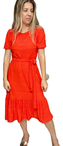 Vestido Curto Laise Feminino Manguinha Com Forro