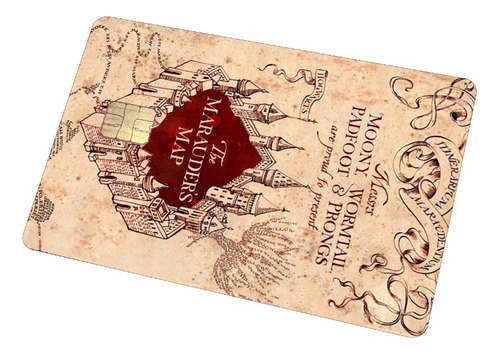 Sticker Para Tarjeta Mapa Del Merodeador Harry Potter