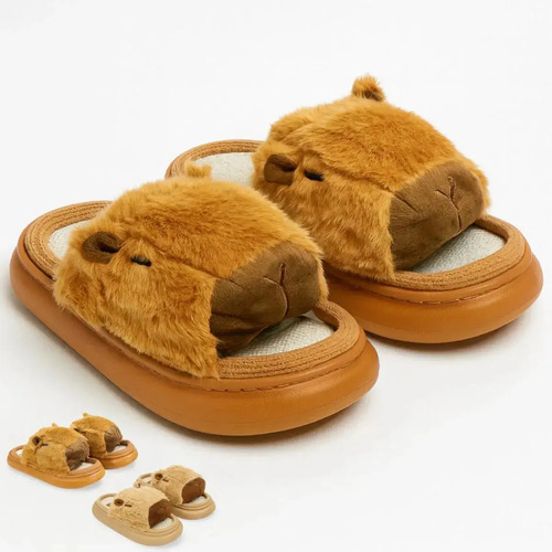 Pantuflas Capibara Unisex Suaves Cómodas Sandalia Zapatillas