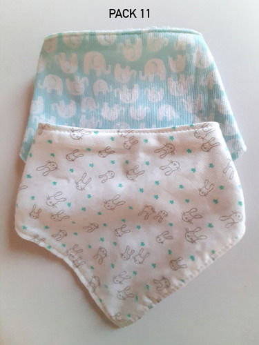 Babero Bandana En Piqué Y Towel - Pack X 2 Unidades