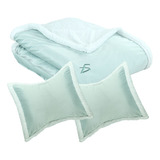 Set Colcha Cama King Size Fundas Almohadas Lisas 3 Piezas