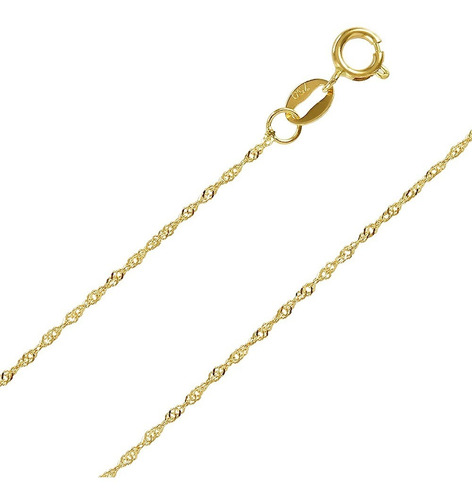 Corrente Cordão Ouro 18k Feminina Singapura 45cm