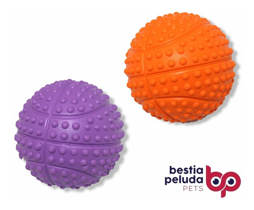 Juguete Pelota De Basket Con Chifle X 5 Cm Kangoo Pet