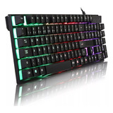 Teclado Gamer Semi Mecânico Led Luminoso Profissional Abnt2