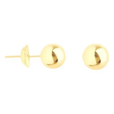 Brinco Bola Bolinha 6mm Em Ouro 18k