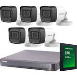 Kit 5 Camaras Seguridad Hikvision Con Audio !!!! 1080p 2mp 