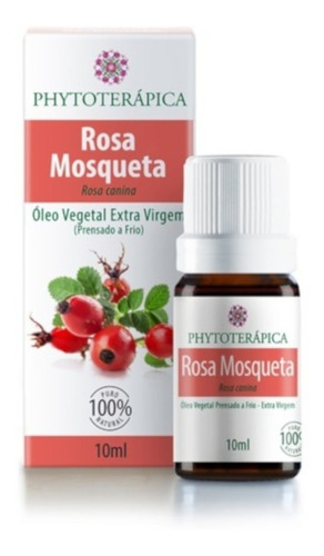 Óleo De Rosa Mosqueta Extra Virgem 10ml - Phytoterápica Puro Tipo De Embalagem Vidro