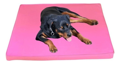 Cama Para Perro Extra Grande Impermeable Resistente 120x95cm Color Rosa