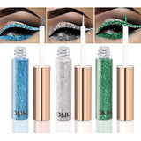 3 Piezas Liquid Glitter Sparkle Blue Green Silver Eyeliner L