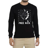 Polera Manga Larga Rick & Morty Free Rick