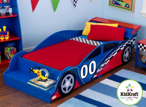 Cama Camita Recamara Para Niños Kidkraft Carro Carreras