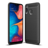 Funda Fibra De Carbono Compatible Con Samsung A20 / A30 