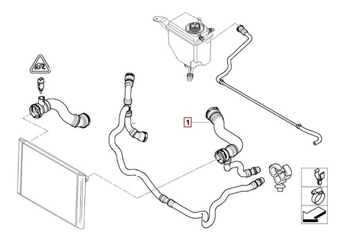 Manguera Radiador Bmw E60 525i 530i Motor N52 N52n Foto 5