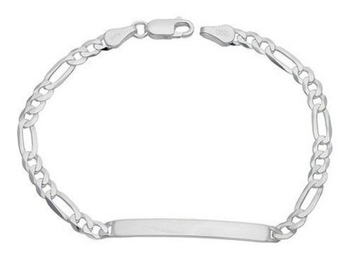 Pulsera Esclava Hombre Plata 925 Más Grabado E004