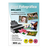 Papel Fotográfico Inkjet Glossy A4 150gr X 20 Hojas - 8020