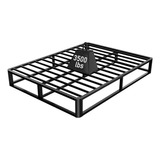 Cama King De Metal Resistente De 10 Pulgadas Con Soporte De 