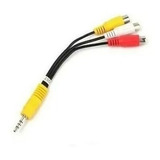 Cable Adaptador Jack 3.5mm Hembra A 3 Rca Av M/f Audio Video