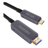 Vcom Usb-c A Cable De Fibra Óptica Hdmi, Compatible Con 18 G