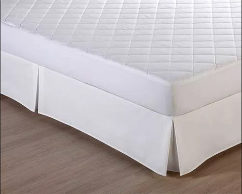 Saia Para Cama Box Casal Percal 180 Fios  Cor Branco