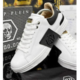 Tenis Blanco Negro Casual Unisex Philip Plein