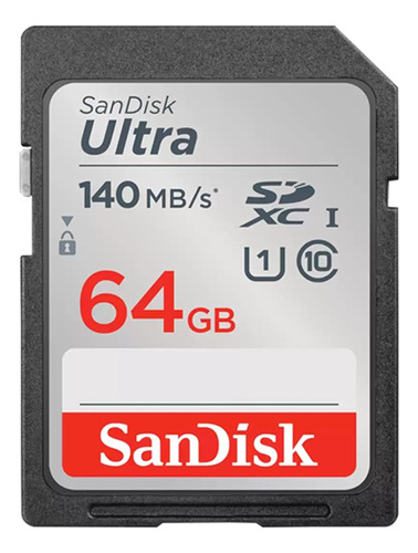 Sandisk Tarjeta De Memoria Sd 64gb Para Cámara 140mb/s Ultra