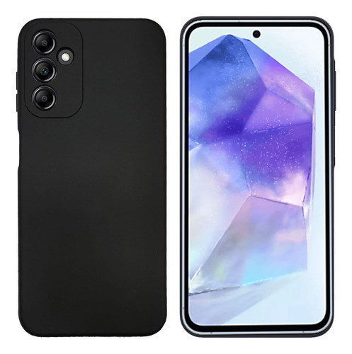 Capa Capinha Aveludada + Película Vidro 3d Para Galaxy A55