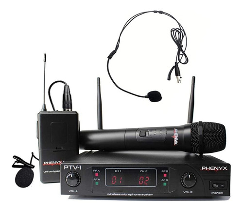 Sistema De Micrófono Inalámbrico Vhf Phenyx Pro