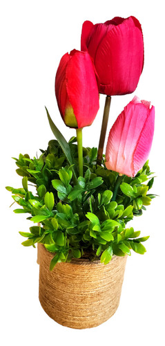Tulipan Flores Arreglo Floral Artificial 1 Pz