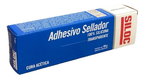 Sellador 100% Silicona Acetica Siloc Pomo 100g Trans.peceras Color Transparente