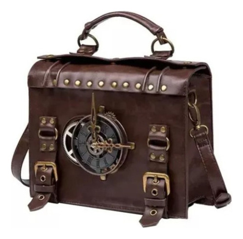 Bolso Steampunk De Cuero Bolso Bandolera Vintage Gótico