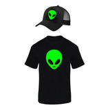 Combo Camiseta Y Gorra Aliens Niños Y Adultos