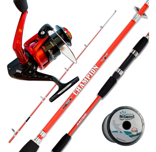 Combo Pesca Variada Caña 1.80 2tram + Reel Albatros 3r Tanza